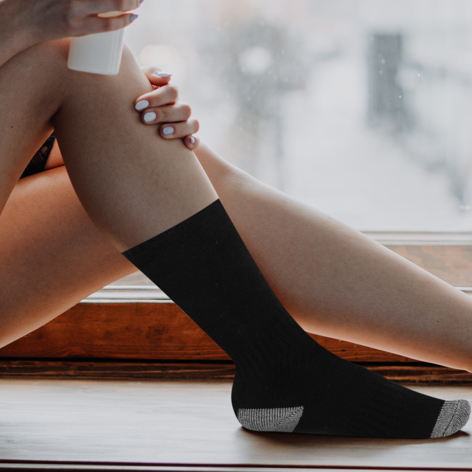 1Set Heated Socks Premium Poly - Thermal Sock Winter ulasan dan harga