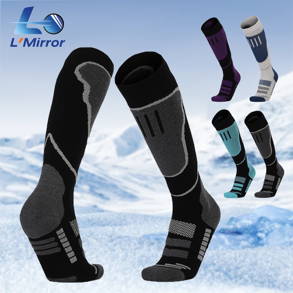 L●Mirror 2 Pairs Knee High Ski - Thermal Sock Winter ulasan dan harga